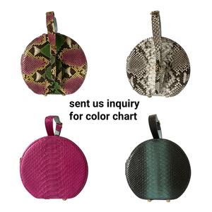 OEM 여성용 핸드백 진짜 뱀가죽 럭셔리 디자이너 여성용 라운드 슬링 크로스바디 숄더백 - Product Image 3