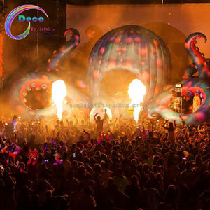 핫 세일 자이언트 공기주입식 DJ 스테이지, 블루 풍선 문어 스테이지 - Product Image 5