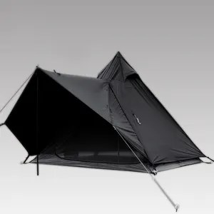 3 4 شخص الفاخرة الأسود هرمي للماء خيمة ناقوسية الشكل ل 2 رجل خيمة تيبي في الهواء الطلق التخييم خيمة ، tende campeggio