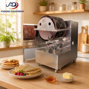 Machine à haute efficacité pour la fabrication <span class=keywords><strong>de</strong></span> feuilles <span class=keywords><strong>de</strong></span> rouleaux <span class=keywords><strong>de</strong></span> printemps, <span class=keywords><strong>de</strong></span> lumpia, <span class=keywords><strong>de</strong></span> roti, <span class=keywords><strong>de</strong></span> crêpes, d'ingrera et <span class=keywords><strong>de</strong></span> samosas - Product Image 1