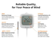 Pour SONOFF SNZB-02LD Zigbee3.0 étanche thermomètre intelligent sonde écran LCD pour réfrigérateur aquarium cave à vin Android Via