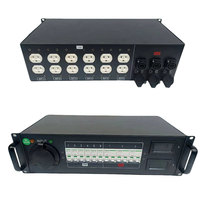 Distributeur d'alimentation 3U pour montage en rack, entrée 50A à verrouillage par torsion, voltmètres double phase A/B pour éclairage de scène