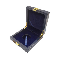 Boîte d'emballage personnalisée en bois pour pièces de monnaie en or Boîte cadeau pour pièces de monnaie ronde pouvant contenir 5 capsules de 45mm