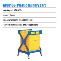 Chariot à linge de luxe en plastique en forme de X à 4 roues, haute qualité, capacité de 1 lb, pour usage hôtelier, personnalisable