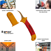 Couteau à câble isolé 1000V avec longue pointe, certification WEDO VDE AC