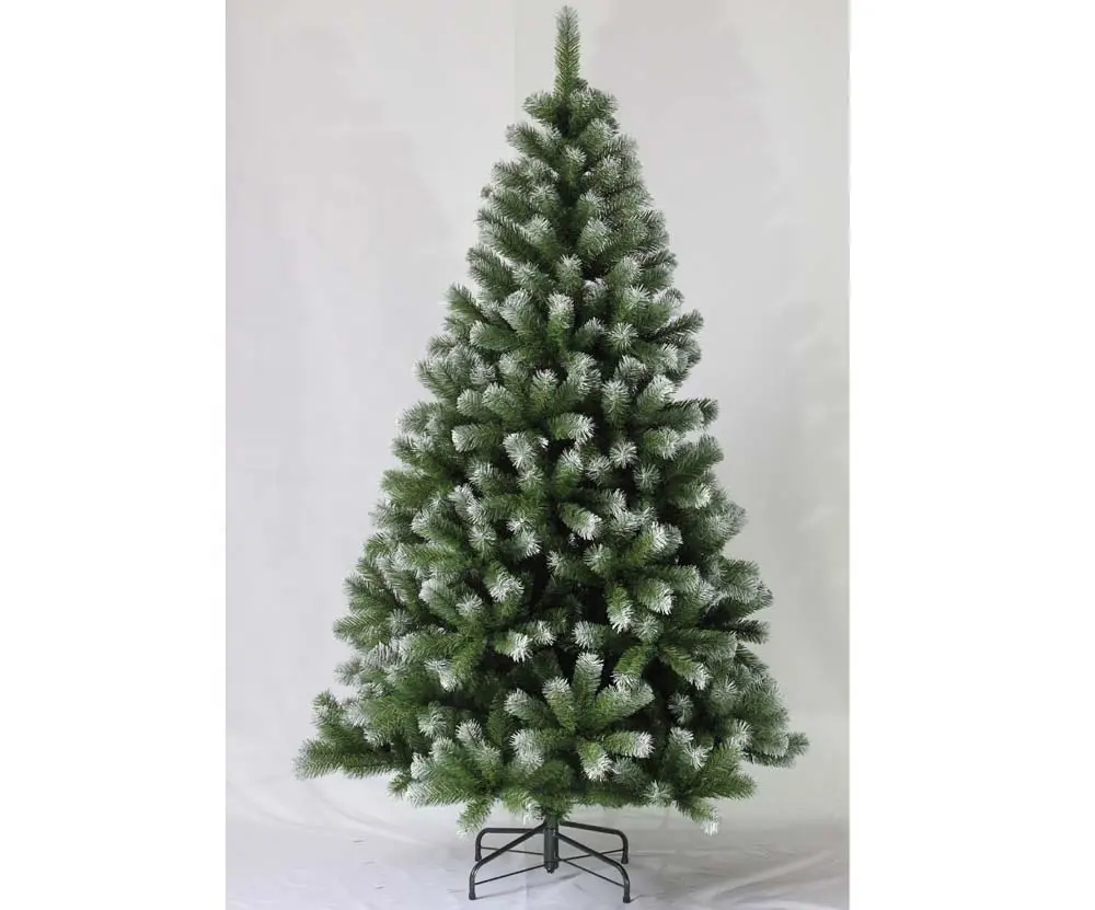 PE PVC Mixed Snow Artificial Tree White LED Christmas Tree with Lights and Snow Effect arbol de navidad Christmas Decorations