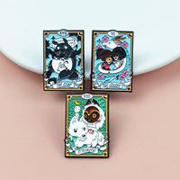 Bros Pin Pakaian Kreatif Bergambar Kartun Animasi Jepang Totoro Inuyasha Naga Putih, Teknik Tetesan Minyak, Bentuk Persegi Panjang, Cocok untuk Semua Gaya