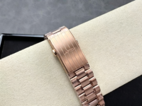 Montre mécanique automatique de luxe pour homme, boîtier en or rose, cadran à trois secondes, chronographe, compteur de vitesse, haute qualité