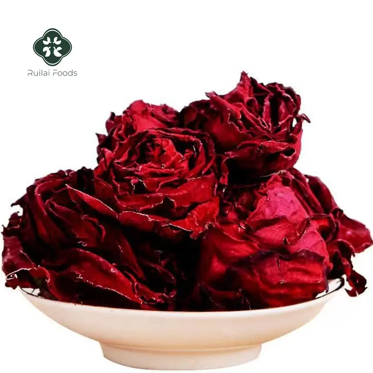 Women beauty skin care red rose tea scented red rose flower tea 100% natural organic dried red rose whole flower herbal tea