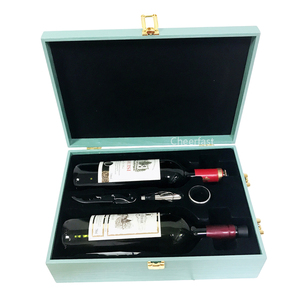 Thấp Moq Hỗ Trợ Màu Xanh GỖ ĐÔI Rượu Vang Hộp - Product Image 1