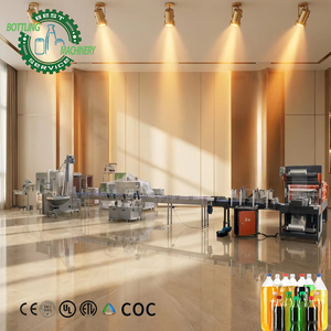 Línea Completa de Llenado de Bebidas Carbonatadas en Botellas PET 1000BPH DCGF8-8-3 con Soplador, Etiquetadora, Codificador de Fecha y Envolvedora Termoencogible - Product Image 1