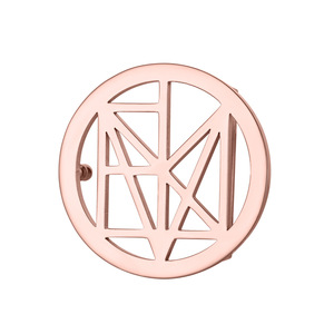 Nueva hebilla de cinturón minimalista de acero inoxidable con diseño creativo hueco y logotipo redondo, pedido mínimo de una pieza. - Product Image 5