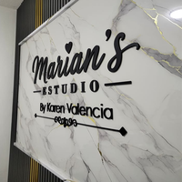 Enseigne personnalisée pour entreprise, installation facile, décoration murale de réception, décoration d'anniversaire, enseigne en acrylique 3D personnalisée, lettres de nom en acrylique