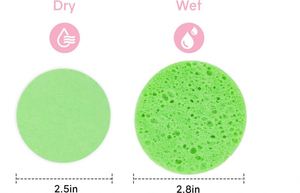 Éponge nettoyante pour le visage, durable, douce, exfoliante, naturelle, biodégradable, écologique, réutilisable, en cellulose, à séchage rapide - Product Image 2