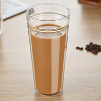 Tasses à café en verre borosilicate à double paroi Tenrey, tasses isothermes