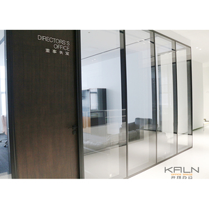 Divisor de habitación interior, nuevo diseño, marco de aluminio, vidrio templado, oficina, pared de partición alta - Product Image 5