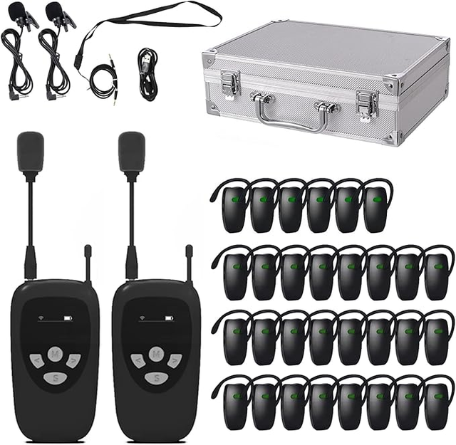 One-Way Whisper Wireless Guide System Factory Direct Conference Walkie Talkie Headphone