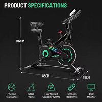 Vélo d'intérieur Zhuobu avec logo personnalisé, support OEM/ODM, pour usage domestique, prix usine de luxe, fonctions de moniteur réglables, cadre en acier, capacité maximale 120 kg