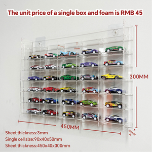 Acrylic Bìa hiển thị 1/64 Mô hình tương thích với xe ô tô nóng - Product Image 2
