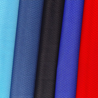 Tela de malla deportiva de fútbol con diseño de panal de abeja, 100% poliéster, transpirable, ecológica, de secado rápido, para camisetas de fútbol.