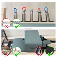 Machine de Pilates Reformer Commerciale en Bois d'Érable de Haute Qualité avec Barre de Repose-Pieds, Portable et Durable pour Studio de Pilates et Exercices Corporels