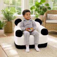 Canapé-lit pour enfants en velours personnalisable avec motif de panda, fauteuil en peluche doux pour tout-petits, siège mignon en forme d'animal pour la chambre à coucher et le salon