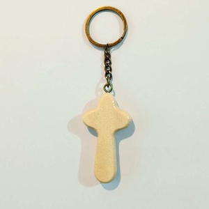 Mini llavero de Cruz de Jesús de madera, regalo cristiano, artículos religiosos, <span class=keywords><strong>DIY</strong></span> crucifijo, llaveros, bolsos, dijes, collar, accesorios de joyería - Product Image 2