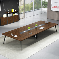 Table de conférence moderne en bois Zitai pour 10 personnes, hauteur réglable, bureau de salle de réunion, usage commercial