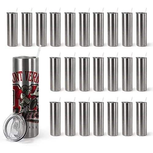 50 pack silver sublimation tumblers