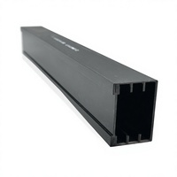 Goulotte carrée en PVC, directement de l'usine, noire, isolée, ignifuge, pour câblage, canalisation de fils en plastique, tailles personnalisées disponibles