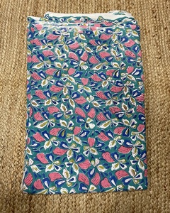Hand <b>Block</b> <b>Printed</b> 100% Cotton Fabric Soft Natural by the Yard Women's Dress Curtain & Bag Fabric - Product Image 1