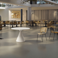 Table et chaise de restaurant de meubles commerciaux Table de négociation de loisirs et ensemble de chaises en bois massif