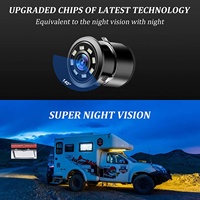 18.5mm IR Vision nocturne IP69K étanche deux en un caméra de recul avec ligne de guidage dynamique pour tous les systèmes de stationnement de voiture GPS SUV