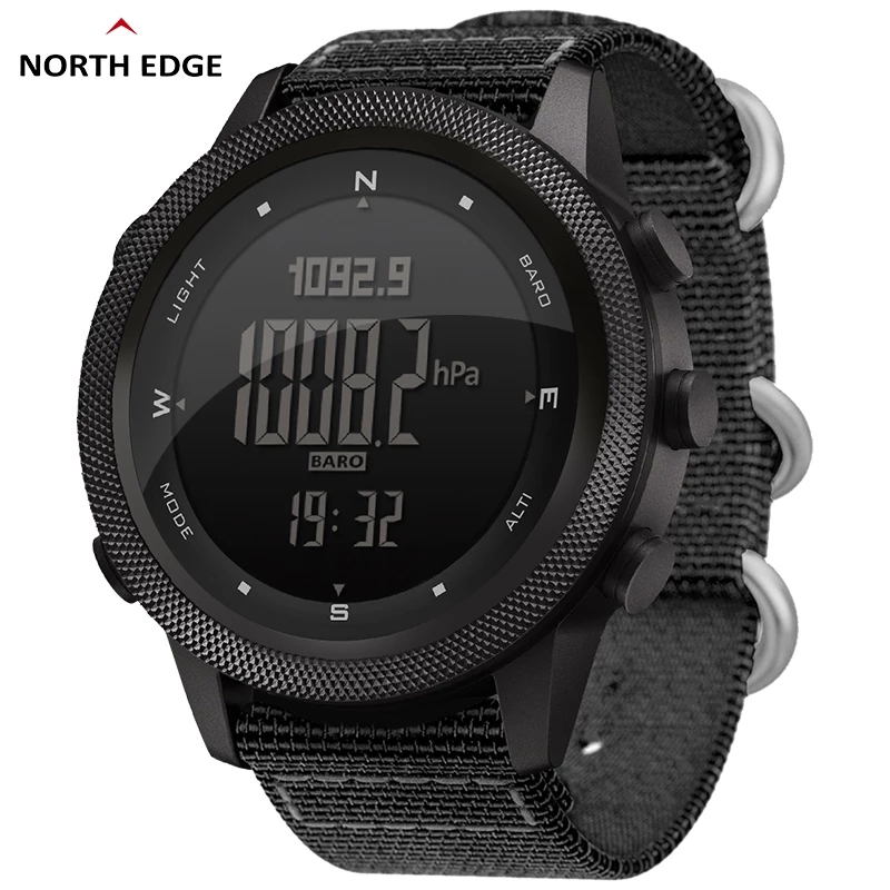 NORTH EDGE Men Digital Watch Fashion Sports Watches Luxury Brand Waterproof 50M Altimeter Barometer Compass Wristwatch Men