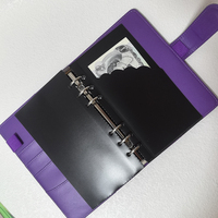 Nouveau côté ouvert A6 enveloppes de reliure de budget de trésorerie poches de reliure sans fermeture à glissière feuilles mobiles festonnées Double enveloppe de trésorerie