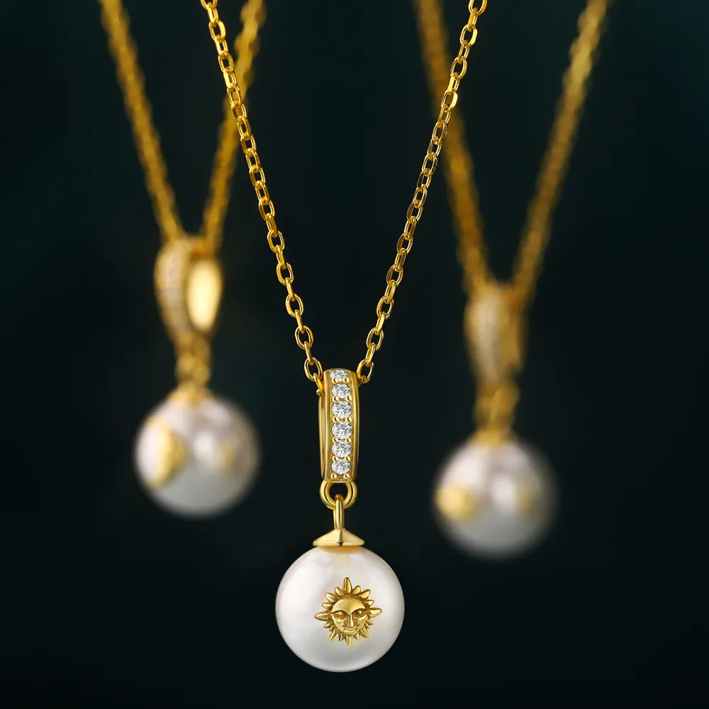 Dyslam – collier ras du cou en argent Sterling 925, plaqué 18K, chaîne de perles remplie d'or, bijoux pour femmes