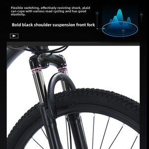 Mountain Bike da 24/26 Pollici per <span class=keywords><strong>Uomo</strong></span> e Donna con Freno a Disco, Ammortizzatore, Cambio a 21 Velocità e Pedali Antiscivolo - Product Image 3