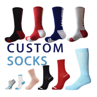 Chaussettes de compression respirantes pour hommes, pour le basketball, élastiques, d'entraînement, de qualité supérieure, personnalisées, de style designer, pour le basketball