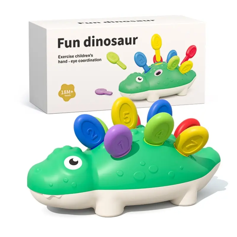Juguete educativo de 1 a 3 años, actividades de aprendizaje, juegos de dinosaurios, habilidades motoras finas sensoriales para bebés, juguetes de desarrollo, regalos
