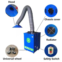 Extracteur de fumée industriel portable pour soudure, nettoyeur de poussière et purificateur d'air