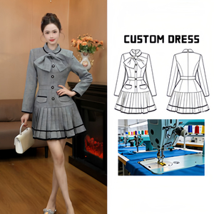 6763 [<span class=keywords><strong>Jin</strong></span> Yi Xiu Ao] Abito da festa midi elegante e sofisticato con fiocco in vita, vestibilità slim, tessuto naturale, linea ad A, antipiega QH - Product Image 1