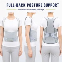 Correcteur de posture orthopédique en métal réglable avec bretelles pour soulager les douleurs dorsales