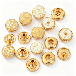 OEM Eco-Friendly Garment Accessories Four Part Zinc Alloy Plating Custom Logo Metal Snap <b>Buttons</b> for Clothing & Bags - Product Image 4