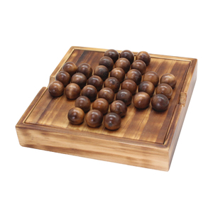 14cm 5.5 pouces Puzzles carbonisés et <span class=keywords><strong>jeux</strong></span> Solitaire Marbre Bois Casse-tête Jeu En Gros Personnalisable - Product Image 3