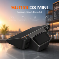 Terminal POS Android SUNMI D3 MINI Layar Sentuh dengan Printer Terintegrasi, Pemindai Kode QR, Pembaca Kartu NFC, dan Manajemen Kasir