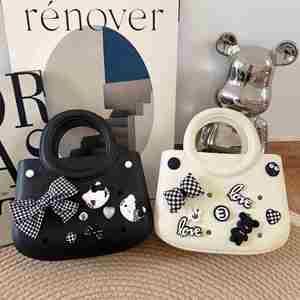Waterproof EVA Beach <b>Bags</b> Girls Outdoor Travel Holes Handbags With Cartoon <b>Accessories</b> - Product Image 3