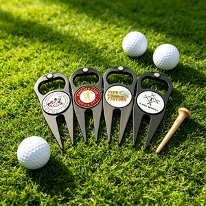 Outil de réparation de divots de golf double face personnalisé, esthétique neutre, portable - Product Image 2