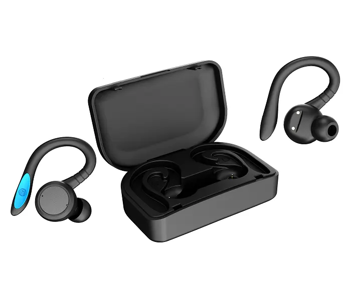 TWS earbuds IPX4 Waterproof Bluetooth Headphones Wireless Earbuds ear hook with Charging Case