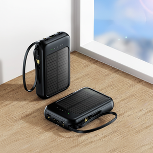 Outdoor Ultra-thin Portable Solar Power Bank <strong>External</strong> Battery Built-in <strong>Cable</strong> 20000mAh/10000mAh/6000mAh High Capacity 22.5W - Product Image 2