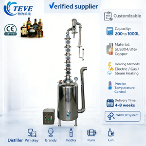 Towin 100L Équipement de Distillation <span class=keywords><strong>Gin</strong></span>/Rhum/Brandy, Alambic Domestique avec Pompe et Moteur, Colonne en Cuivre de 4 pouces, Épaisseur 2mm, Cuivre Rouge Électrique - Product Image 1